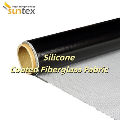 Industrial Strength Silicone Coated Fiberglass Fabric with Superior Heat Resistance Up to 260°C, 0.3 mm Thickness, and 400 g/sqm Weight