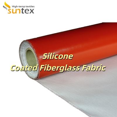Double Sided Grey Color Alkali Free Silicone Coated Fiberglass Fabric Fireproof Silicone Rubber Coated Fiberglass Cloth