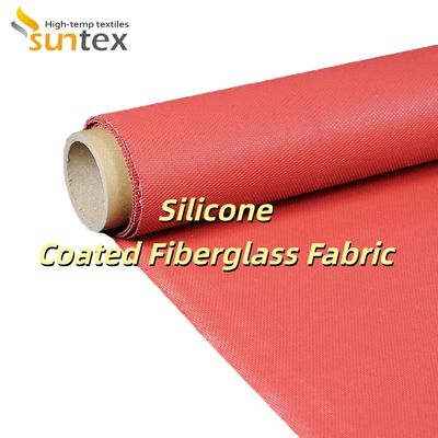 High Temperature 550°C Resistance Silicone Coated Fiberglass Fabric with 0.3mm Thickness and 400 g/sqm Weight