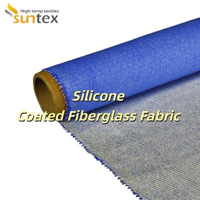 High Temperature 550°C Resistance Silicone Coated Fiberglass Fabric with 0.3mm Thickness and 400 g/sqm Weight