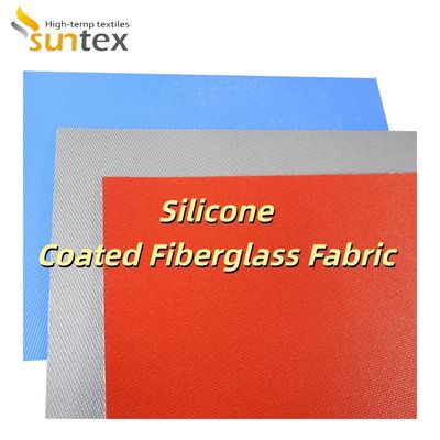 Double Sided Silicone Coated Fiberglass Fabric Alkali Free Grey Color Fireproof Thermal Insulation Cloth