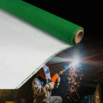 Fire Resistant PU Coated Fiberglass Fabric with 460 g/sqm Weight 0.41 mm Thickness and 1m to 1.55m Width