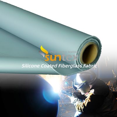 Double Sided Silicone Coated Fiberglass Fabric with 50 m / 100 m Roll Length and Corrosion Resistance