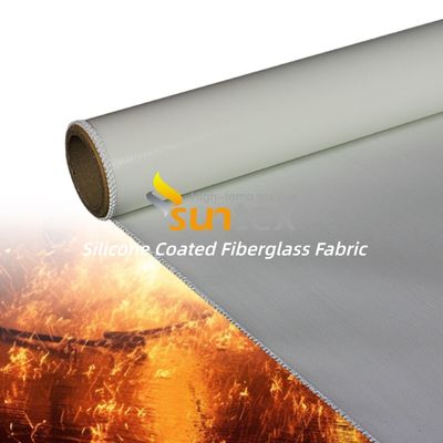 Weatherproof Water Repellent Anti-Aging Silicone Coated Fiberglass Fabric for Thermal Insulation