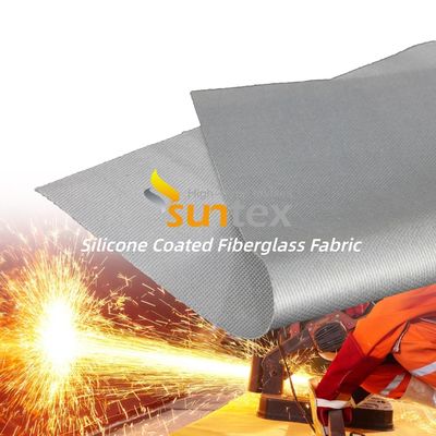 Alkali Free Grey Weatherproof Silicone Coated Fiberglass Fabric for Thermal Insulation and Fire Retardant Applications