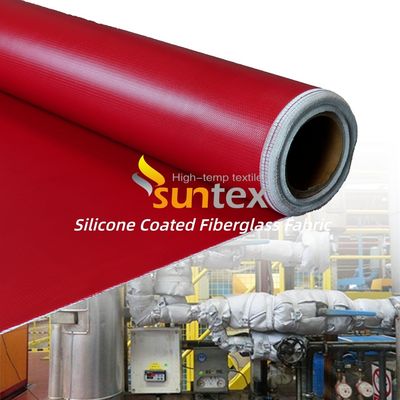 Double Sided Silicone Coated Fiberglass Fabric Welding Blanket with Temperature Resistance -50°C to 500°C and 50 m / 100 m Roll Length