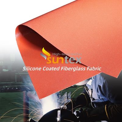 Double Sided Silicone Coated Fiberglass Fabric Welding Blanket with Temperature Resistance -50°C to 500°C and 50 m / 100 m Roll Length