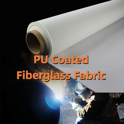 460 g/sqm 0.41 mm PU Coated Fiberglass Fabric with 1m to 1.55m Width for Industrial Thermal Jackets & Pads