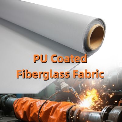 Chemical Resistant PU Coated Fiberglass Fabric 460 g/sqm 0.41 mm Industrial Fiberglass Fabric