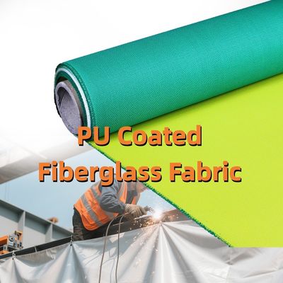 Dual-Side PU-Coated Fiberglass Fabric | Fire Resistant, 1800°C Rated | Custom Widths