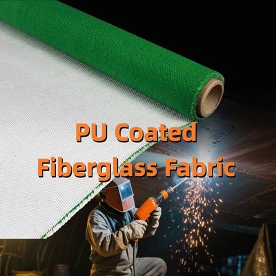 Fire Resistant PU Coated Fiberglass Fabric with 1800°C Temperature Resistance Customizable Widths and Double Side Coating