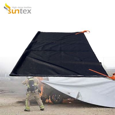 Gray EV Car Fire Blanket with 550℃/1000℃ Thermal Resistance for Oxygen Deprivation Fire Control