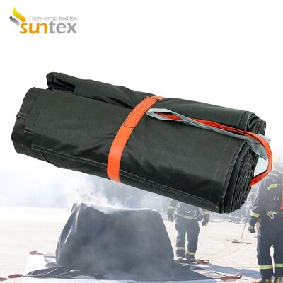 EV Car Fire Blanket with 550℃/1000℃ Thermal Resistance for Oxygen Deprivation and Gray Color Protection