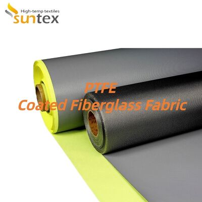High Strength PTFE Coated Fiberglass Fabric with 550℃ Temperature Resistance and Silver Grey Color for Fire Control Systems