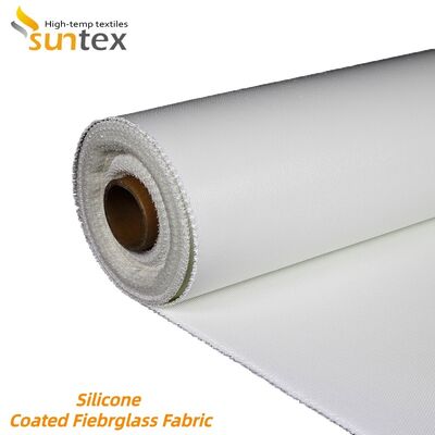 Fireproof Silicone Coated Fiberglass Fabric with High Temperature Resistance (-70~260℃) and Chemical Corrosion Protection