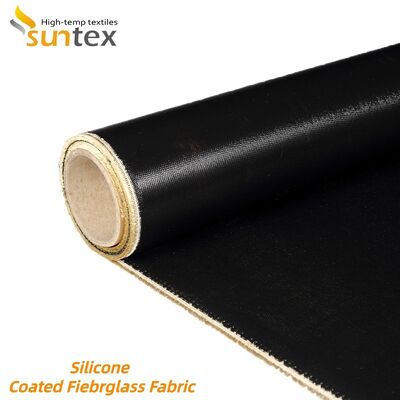 Custom Color Silicone Rubber Coated Fabric - Abrasion & UV Resistant High Silica Fiberglass Cloth