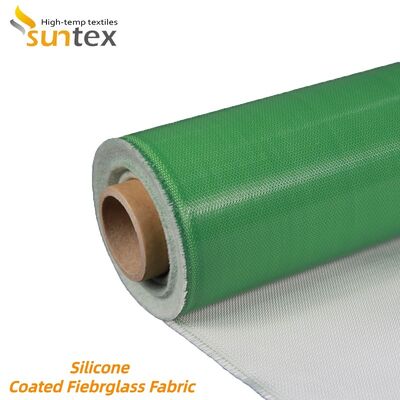 Fireproof 850g/m2 Heat Resistant Silicone Coated Fiberglass Fabric High Silica Fiberglass Cloth