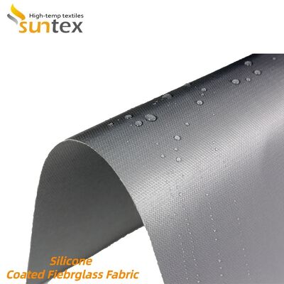 Fireproof 850g/m2 Heat Resistant Silicone Coated Fiberglass Fabric High Silica Fiberglass Cloth
