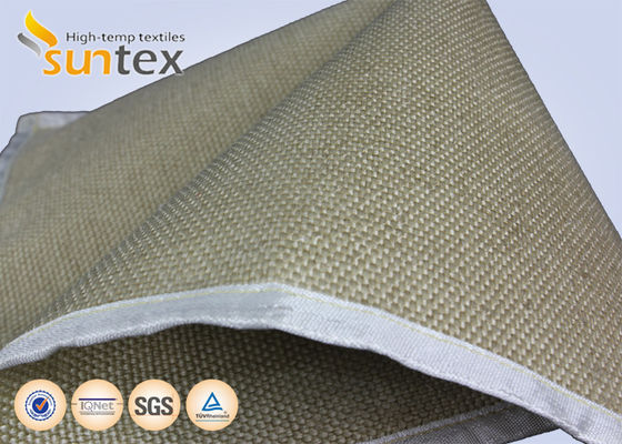 Vermiculite Coated Fiberglass Fabric 1200°C Fire Resistant 620g/sqm
