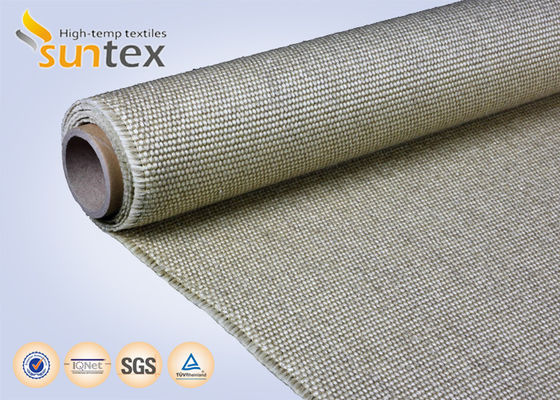 Vermiculite Coated Fiberglass Fabric 1200°C Fire Resistant 620g/sqm