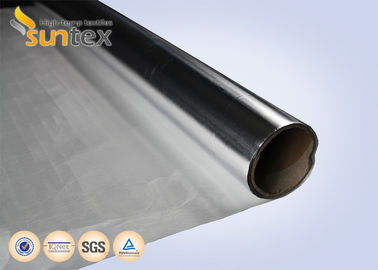0.2mm الألومنيوم احباط الفضة الحرارة عاكس نسيج الألياف الزجاجية العزل طبقة الترقق