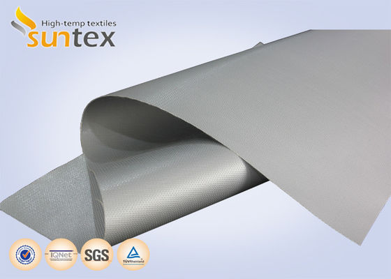نسيج ستارة حريق SUNTEX مطلي بالبولي يوريثين بمقاومة حرارة 700 درجة مئوية ونسيج حاجز حريق خالٍ من القلويات