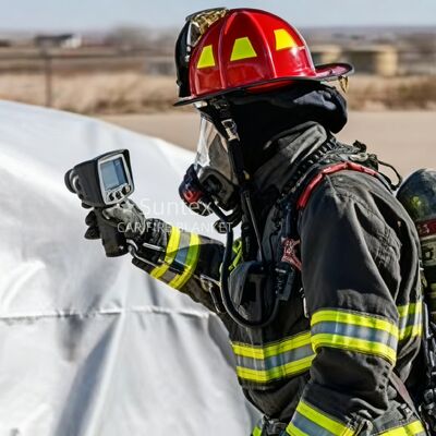 بطانية حريق لمركبة كهربائية رمادية اللون مع مقاومة حرارية 550 درجة مئوية/1000 درجة مئوية وحرمان الأكسجين لحماية حصيرة حفرة النار