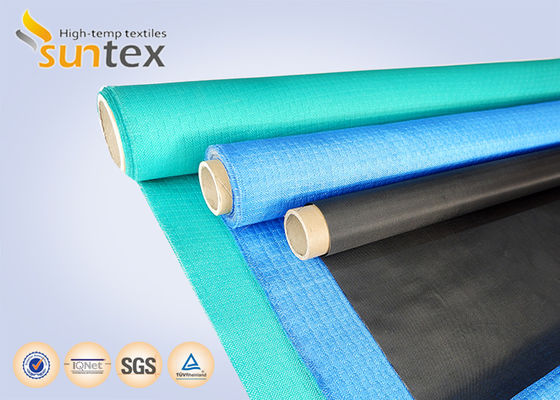 Acrylic Coated Fiberglass Fabric with 550 Degree C Temperature Resistance, 16 oz Density, and Weave-Set Treatment for Fire Blankets