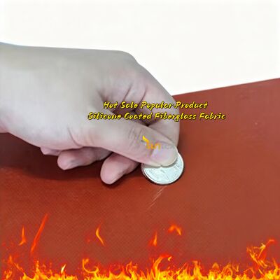 مقاومة للحريق ودرجات الحرارة العالية (-70~260 درجة مئوية) قماش من الألياف الزجاجية المطلي بالسيليكون المقاوم للماء، قماش من الألياف الزجاجية عالي السيليكا