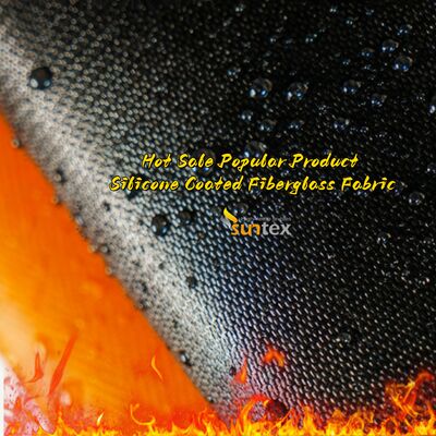 المقاومة لدرجات الحرارة العالية خالية من القلي 850g/m2 نسيج صناعي مزود بالسيليكون للعزل الحراري