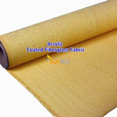 Acrylic Coated Fire Resistant Fiberglass Fabric with 550 Degree C Temperature Resistance for Easy Sewing and Cutting