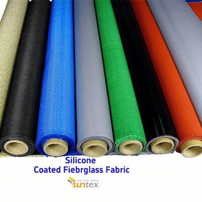 المقاومة لدرجات الحرارة العالية المقاومة للنار السيليكون مطلية الألياف الزجاجية القابضة للدموع البطانية النارية للسيارات الكهربائية
