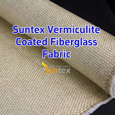Vermiculite Coated Fiberglass Fabric with 750℃ Temperature Resistance and 1070gsm Heavy Weight for Excellent Abrasion Resistance