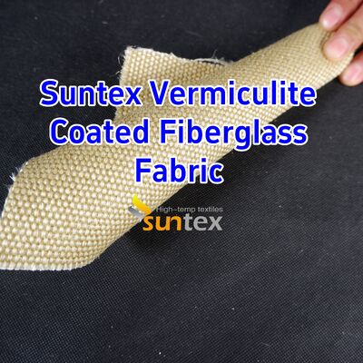 Vermiculite Coated Fiberglass Fabric with 750℃ Temperature Resistance and 1070gsm Heavy Weight for Custom Size Fire Resistant Applications