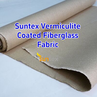 750℃ Temperature Resistance Vermiculite Coated Fiberglass Fabric with 1070gsm Heavy Weight and Excellent Abrasion Resistance