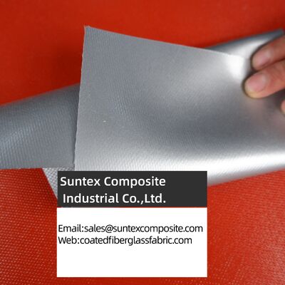 Alkali Free 4H Satin Weave Silicone Coated Fiberglass Fabric - 550°C Heat Resistant Fireproof Cloth