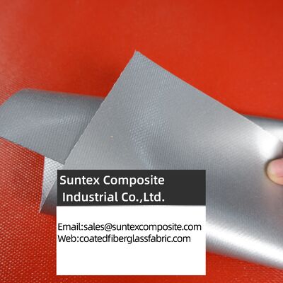 Alkali Free 4H Satin Weave Silicone Coated Fiberglass Fabric - 550°C Heat Resistant Fireproof Cloth