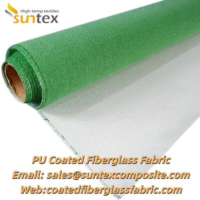 Fire Resistant Cloth PU Coated Fiberglass Fabric with 550℃ Temperature Resistance and Silver Grey Color