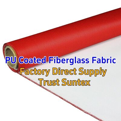 Industrial 460 g/sqm 0.41 mm Flame Retardant M0 Certified PU Coated Fiberglass Fabric