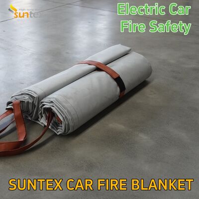 Wholesale 6*8m High-Temperature Fiberglass Fire Blanket for Electric Cars Parking Lot
