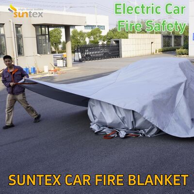حرائق السيارات 6 X 8 M بطانية حريق للسيارة EV 19.8 X 26 فوت السيارات الكهربائية البطانيات الحريق